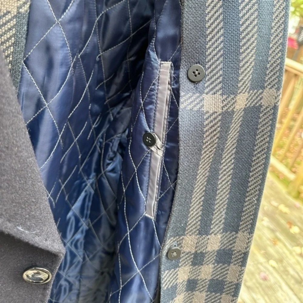 Kenneth Cole‎ Men’s Earle Short Peacoat with Removable Scarf (Navy) (NWT)